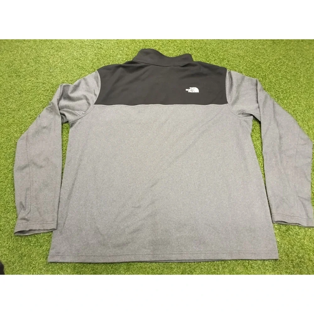 The North Face Sweatshirt Mens XL Heather Gray‎ Mock Neck Outdoor Quarter Zip